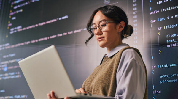 A person using a computer