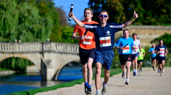 Chariots of Fire runners on their way down the race route in King's College