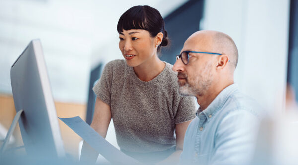 Clients at a computer