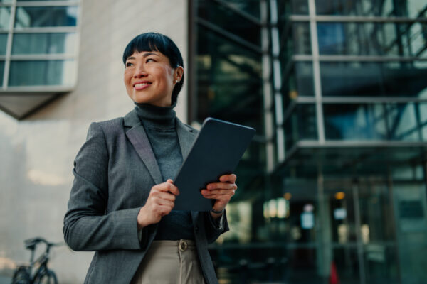 A human at work