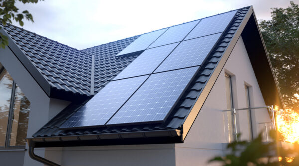 solar panels on house