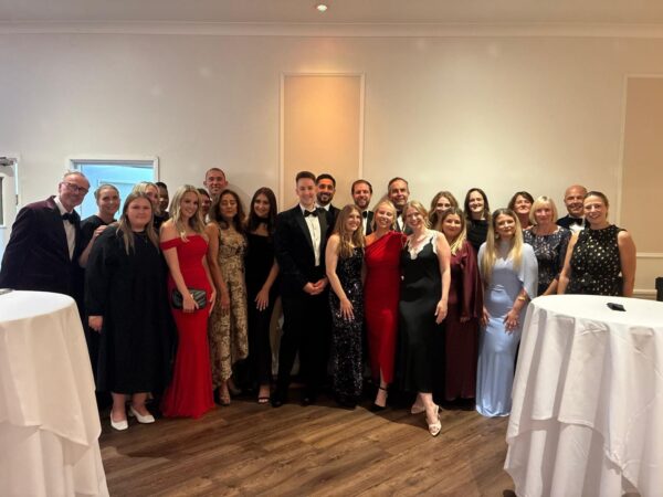 HCR Law colleagues at the Worcestershire Law Society Awards 2026, dressed formally for a group photo at the event.