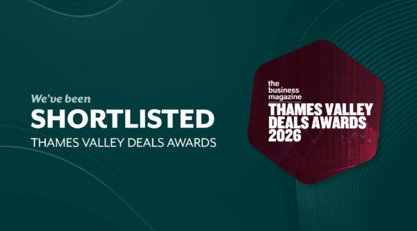 Graphic announcing that HCR Law has been shortlisted for the Thames Valley Deals Awards 2026.