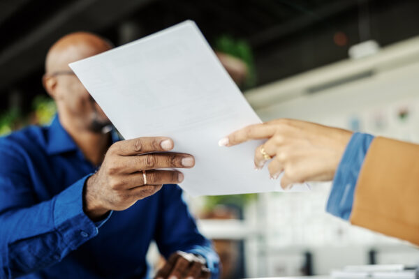 Two people discussed a contract