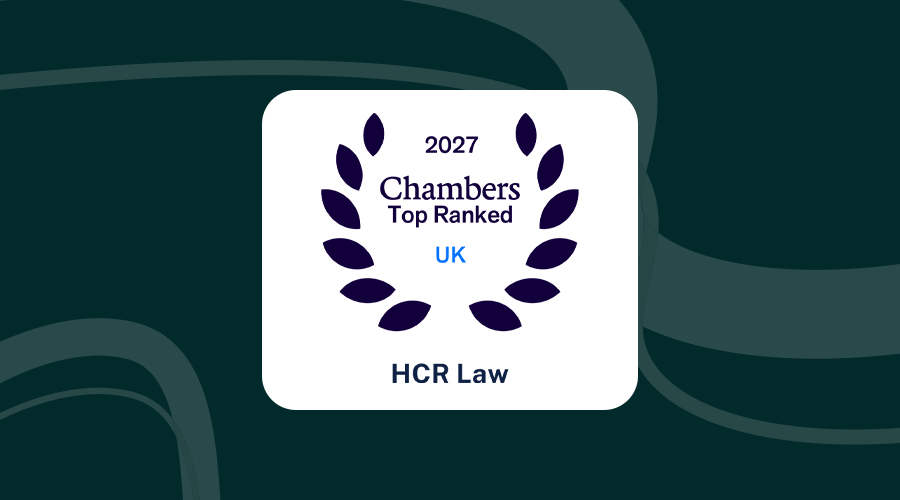 Chambers UK 2027 Top Ranked award badge for HCR Law